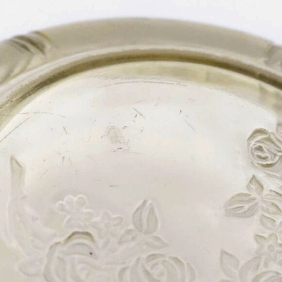 Vintage Federal Depression Glass Amber Sharon Cabbage Rose Berry Bowls Set Of 2 - Picture 6 of 6